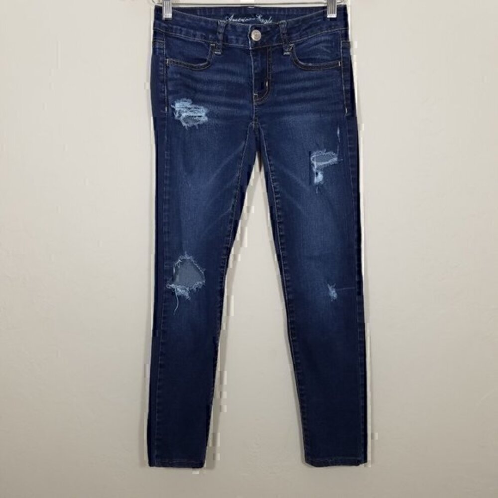 American Eagle Super Stretch Jegging Distressed Jeans Size 2